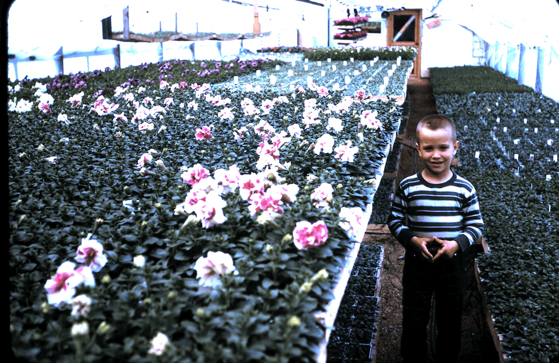 Dave with plants in original house